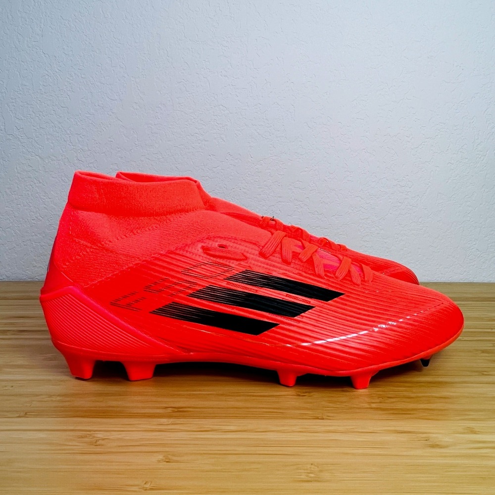 Adidas F50 League Mid FG Soccer Cleats Womens‎ Bright Orange Black Size 9.5